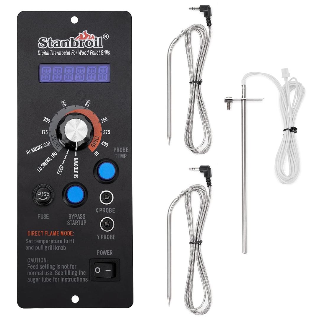 Stanbroil Controller for Camp Chef, Pellet Grills Replacement Parts with RTD Temperature Sensor and 2-Pack Meat Probes