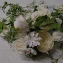 DearHouse 2Pack Artificial Peony Flower Garland - Silk Peony Garland with White Flowers for Wedding Party Table Decoration,6ft/Strand