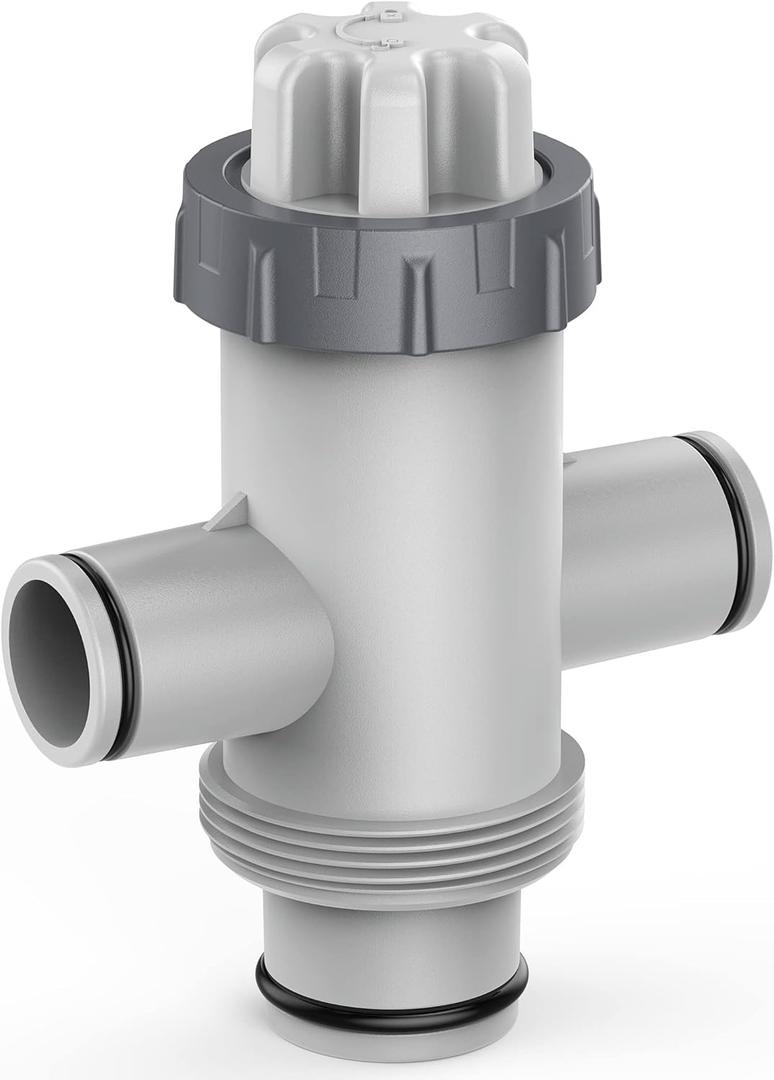 Pool Fittings Dual Split Hose Plunger Valve, Pool Parts Replacement Shut-Off Valve with Dual inlets for Above Ground Pool