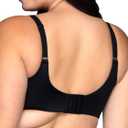 Vanity Fair Women's Beauty Back Smoothing Simple Sizing Wireless Bra, 4-Way Stretch Fabric, (Black, M)