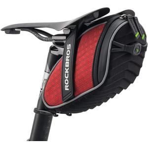 ROCKBROS Bike Saddle Bag Bicycle Seat Bag 3D Shell Saddle Bag Under Seat Cycling Seat Pack for Mountain Road Bike Bicycle Red