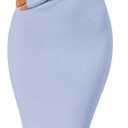 MEROKEETY Women's Winter Off Shoulder Bodycon Sweater Dress 2025 Formal Long Sleeve Elegant Club Party Midi Dresses (Blue)