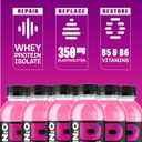 Protein2o Hydration Drink - 2-in-1 Liquid Clear Whey Protein Isolate and Electrolyte Drink - 15g Protein, Vitamins B5, B6 - Post-Workout Recovery - 16.9 Fl Oz - 12 Count Dragon fruit Blackberry (EXP 04/08/27)