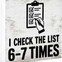 Tax Season Decor, Office Accountant Desk Sign for Tax Preparer CPA Coworker Employee Bookkeeper, Funny Humor Cubicle Accounting Gifts for Men Women, Check The List