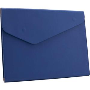 Enyuwlcm PU Leather A4 File Folder Document Holder Waterproof Portfolio Envelope Folder Case with Invisible Magnetic Closure Blue