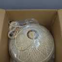 LynPon Rattan Boho Pendant Lights, 15.74'' Large Kitchen Island Wicker Chandelier, Hand Woven Farmhouse Pendant Light Fixture, Modern Hanging Chandeliers for Dining Room Foyer Entryway Bedroom Hallway