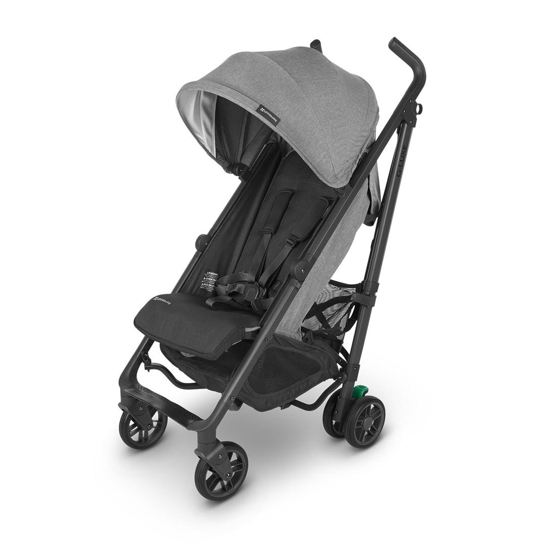 UPPAbaby G-Luxe Umbrella Stroller/Lightweight Design for Easy Travel/One-Step Fold + Recline/XL Basket + Canopy/Cup Holder Included/Greyson (Charcoal Mlange/Carbon Frame)