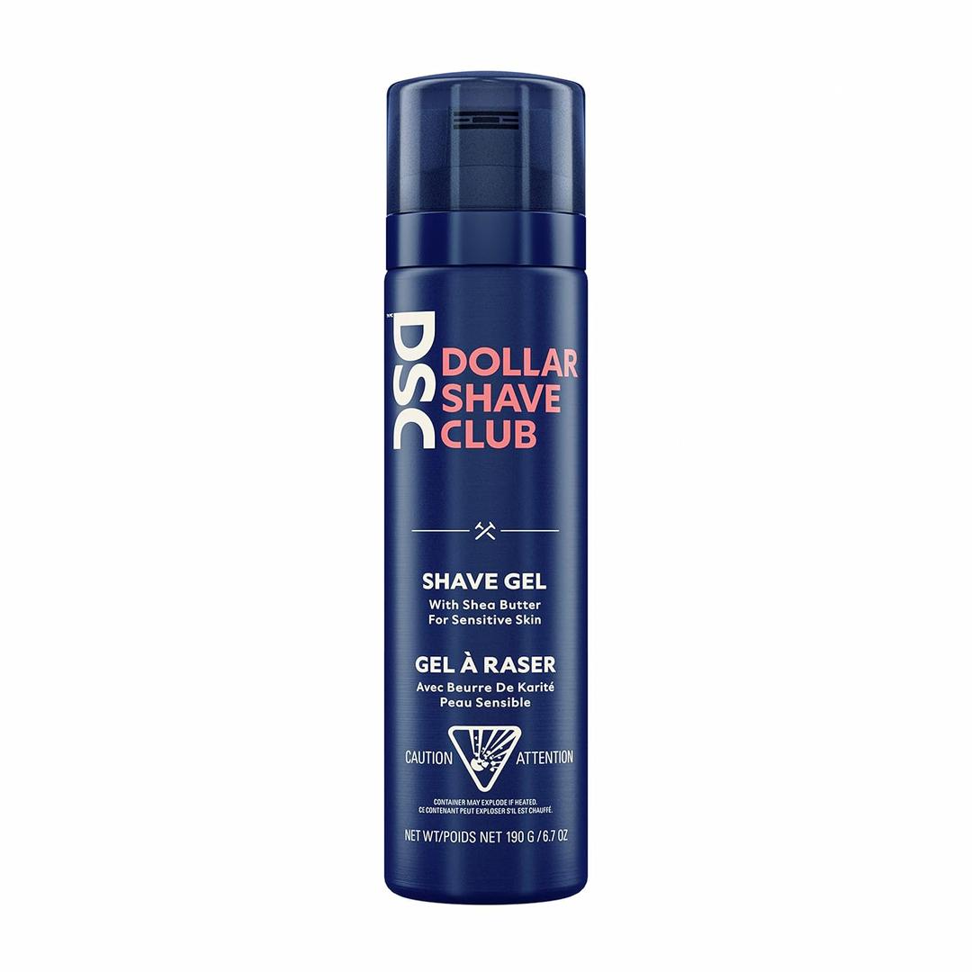 Dollar Shave Club Shave Gel For Supreme Glide and Moisture Shea Butter & Aloe Shaving Gel for Sensitive Skin 6.7 oz