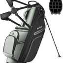 14 Way Full Length Dividers Golf Stand Bag, Lightweight Golf Bag with Stand for Men and Women Golf Club Carry Bag with Dual Strap & Rain Cover