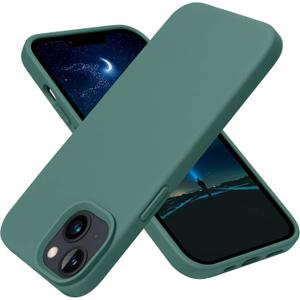 OTOFLY Designed for iPhone 13 Case, Silicone Shockproof Slim Thin Phone Case for iPhone 13 6.1 inch Midnight Green