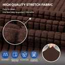 KEKUOU Stretch Sofa Cover Slipcover Couch Covers for 3 Cushion Couch Sofa pet Friendly (78"-94") Furniture Protector Sofa with Elastic Bottom for Kids,Dog, Jacquard Small Checked(Large,Chocolate)