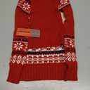 KYEESE Dog Christmas Sweater, Soft Turtleneck Dog Sweater for Small Dogs Boy Girl with Reindeer Pattern, Soft Knit Winter Doggie Outfit with Leash Hole, Warm Festival Pet Clothes, Medium (Medium (7-11lbs), 2# Xmas)