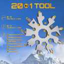 Snowflake Multi Tools Gifts for Men 20-in-1 Christmas Stocking Stuffers for Men Adults Dad Teens Multitools Pocket Size Mini Gadgets Screwdriver Wrench Bottle Opener