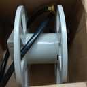 Suncast 100 ft Garden Hose Holder Wall Mount, Taupe Heavy-Duty Wall Mounted Water Hose Reel for Outside Use, Manually Retractable Sidewinder, Open Space-Saving Storage, Made in the USA