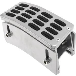 A06G-Adjustable Heighten Gas Brake Foot Rest Pedal Accelerator Pad Cover Gas Pedal Kit Gas Pedal Extender Cover Adjustable Drive (Silver)
