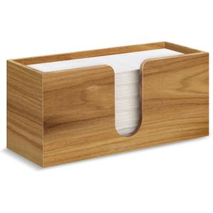 Acacia Wood Paper Towel Dispenser Countertop, Paper Towel Holder for Bathroom Kitchen Napkin Holder Folded Paper Towel Dispenser Fits Multifold, C-Fold, Z-Fold, Trifold - Home Kitchen Bathroom
