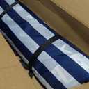 Rhino Valley Beach Cabana, 8 * 8FT Beach Tent UPF50+ Protection, Easy Setup Beach Canopy Wind Resistant with Cup Holder, Compact Beach Shade Foldable Beach Tent Sun Shelter, Blue Stripes, 94.49 inches x 94.49 inches x 78.74 inches