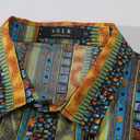 SSLR Shirt, Men's Sunshine Plaid Shirt, Long Sleeve, Button Down, Casual, Beach, Summer, Size (Medium, Blue Yellow)