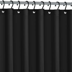 Premium Shower Curtain Liner, 72"W X 72"H - PVC-Free, 6G PEVA Shower Curtain with 12 Rust Proof Grommets And Magnet-weighted Bottom Hem - Moisture Stain Proof Shower Curtain Liner - Black