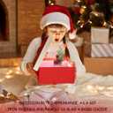 Christmas Tree Table Decor Artificial Mini Xmas Tree Decor for Tables Red Berry  Pine Branch with Cute Dwarf Base for Winter Party Home Indoor Home Fireplace Mantel Decorations (Styl 3)