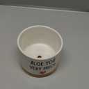 Thank You Very Much Engraved White Ceramic Succulent Planter Pot, Funny Indoor Plant Pot for Home Office Windowsill, Aloe Cactus Flower Pot 3.8 Inch, Plant Pot Gift (Plant Not Included)