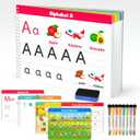 HELLETWORKING Handwriting Practice Book for Kid Age 3 4 5 Years Old, 40 Pages Preschool Kindergarten Learning Activities Number Letter Tracing Workbook, Toddler Dry Erase Reading & Writing Material