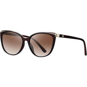 Trendy Cat Eye Sunglasses for Women Fashion Cateye UV400 Protection Glasses CL22017 (Brown Lens/Brown Frame)