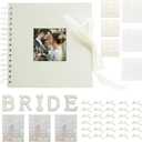 8 x 8 Inch Wedding Scrapbook,Letters To The Bride Scrapbook, Photo Album Includes (photo album, letter stickers, bows, nano glue, letter and number sticker, and pearl stickers)