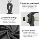 Y- STOP Hammock Chair Hanging Rope Swing, Max 500 Lbs, 2 Cushions Included, Large Macrame Hanging Chair with Pocket, Cotton Weave for Superior Comfort, Durability (Dark Grey)