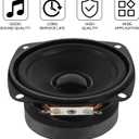 4Pcs 3" 4 Ohm 20W Full Range Woofer Speaker 77mm 3inch Stereo udio Sound Home Theater Loudspeaker for DIY Audio Projects and Replacement