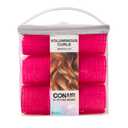 Conair Heatless Curls - Extra Large Hair Rollers - heatless overnight curlers for long lengths - volumized waves - Hot Pink - 9 Count w/storage case
