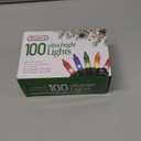 PREXTEX Christmas String Lights with Green Wire - 100 Count, 20 Ft Multicolored Christmas Tree Lights for Xmas Decorations Indoor and Outdoor - Incandescent String Light for Patios, Fences, Holidays