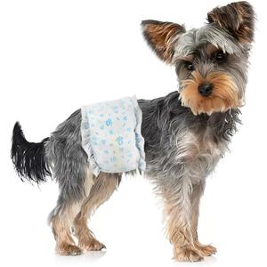 Disposable Dog Diapers Male 96 Count Belly Bands for Bale Dogs (Waist 6-11.8 in XS) Super Absorbent Small Doggie Diapers for Heat Excitable Urination or Incontinence - Blue
