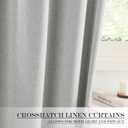 NICETOWN 100% Blackout Sidelight Curtains for Window, Thermal Insulate Covering for Patio Glass Front Door, Faxu Linen French Door Blinds for Kitchen, Light Grey, 1 Panel, 12 x 72 inch