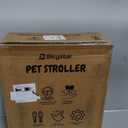 Bicystar Pet Stroller for Small Medium Dogs Cats Up to 45 lbs, Travel Lite Collapsible, All Terrain 4 Wheels for Jogging, Running, Grey