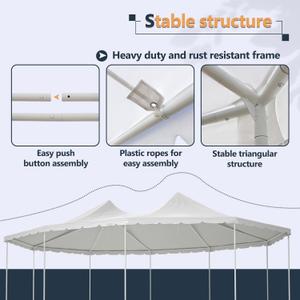 29x21 ft Party Tent, White Wedding Tent, Waterproof, UV Protection Outdoor Gazebo Pavilion Shelter Tent For Party, Event, Picnic, White.