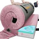 KingChii CertiPUR-US Memory Foam Camping Mattress, Portable Roll Up Travel Car Camping Mattress Sleeping Pad & Floor Mattress, Cot Mattress Guest Bed for Sleepover with Waterproof Cover & Travel Bag, Pink 80*38*3*inch/Twin-XL