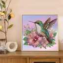 5 x MVVMTOP Diamond Art Painting Kit, DIY Bird and Flower 5D Special Shape Crystal Diamond Partial Diamond Art Painting Mosaic Making Craft, Suitable for Home Wall Decor Art Gift