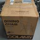 COLAMY Dining Chairs Set of 2, Modern Fabric Upholstered Dining Room Kitchen Side Chairs with Open Back and Padded Seat for Living Room/Restaurant/Cafe, Taupe