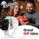 4 x Christmas Watch Bands for Apple Watch Band 38/40/41/42/44/49mm for Men Women, Silicone Waterproof Adjustable Printed Smartwatch Strap for iWatch Series 9 8 7 6 5 4 3 2 1 SE Replacement Wristband Gifts (Snowman)