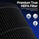 4 Packs MR2566 H13 True HEPA Replacement Filter Compatible with MORENTO MR2566 Air Cleaner Purifier with 10pcs Aroma Pads, 3-in-1 True HEPA Activated Carbon Pre-Filter, Basic Version