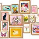 dazongweihan 18 PCS Colorful Eclectic Wall Art Decor, Maximalist Wall Prints for Bedroom, Funky Posters for Room Aesthetic, Colorful Boho Gallery Wall Prints for Bedroom Dorm