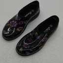 Sloggers Original Waterproof Rain and Garden Shoe for Women Outdoor Slip-On Garden Clog - Made in The USA with Premium Comfort Insole and Arch Support - Ditsy Spring Black, Size 8