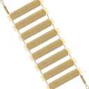 Multi-Functional Cat Ladder & Bridge - Sisal Rope Climbing Frame Wall Furniture for Indoor/Outdoor Cats, Cage Accessories, Parrots, Small Pets (Wood Tone)