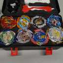 MUSTYBELT Bey Battling Top Burst Gyros Toy Set Toy Gift for Children Boys Ages 6 8 10 12+ Combat Battling Game 10 Burst Spinning Tops 3 Two Way Launchers Grip Starter