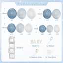 Dusty Blue Balloon Baby Shower Decorations for Boy, 132Pcs Blue Balloon Arch Garland Kit Baby Boxes with Letters for Boy Boho Baby Shower Gender Reveal Birthday Party Decorations