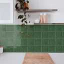 STICKGOO 10 Sheets Peel and Stick Backsplash - 9" x 9" 3D Adhesive Peel and Stick Tile Backsplash for Kitchen&Bathroom (Green)