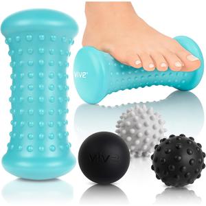 Vive Massage Ball Set (4 Piece) - Plantar Fasciitis Relief Foot Pain Hot Cold Therapy - Heel Spur, Sore Muscle, Trigger Point, Back, Arm, Neck, Shoulder, Leg Circulation Roller Vive Massage Ball Set (4 Piece) - Plantar Fasciitis Relief Foot Pain Hot Cold Therapy - Heel Spur, Sore Muscle, Trigger Point, Back, Arm, Neck, Shoulder, Leg Circulation Roller