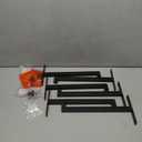 6 Pcs Heavy Duty Shelf Brackets 12 Inch Wall Mounted Industrial Metal Shelving Supports with Lip (Black)