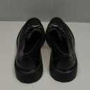 Mens Leather Platform Chunky Slip On Horsebit Loafers Classic Round Toe Non-Slip Lug Sole Business Casual Work Dress Shoes for Formal Party Wedding Office (Size 12, Black)